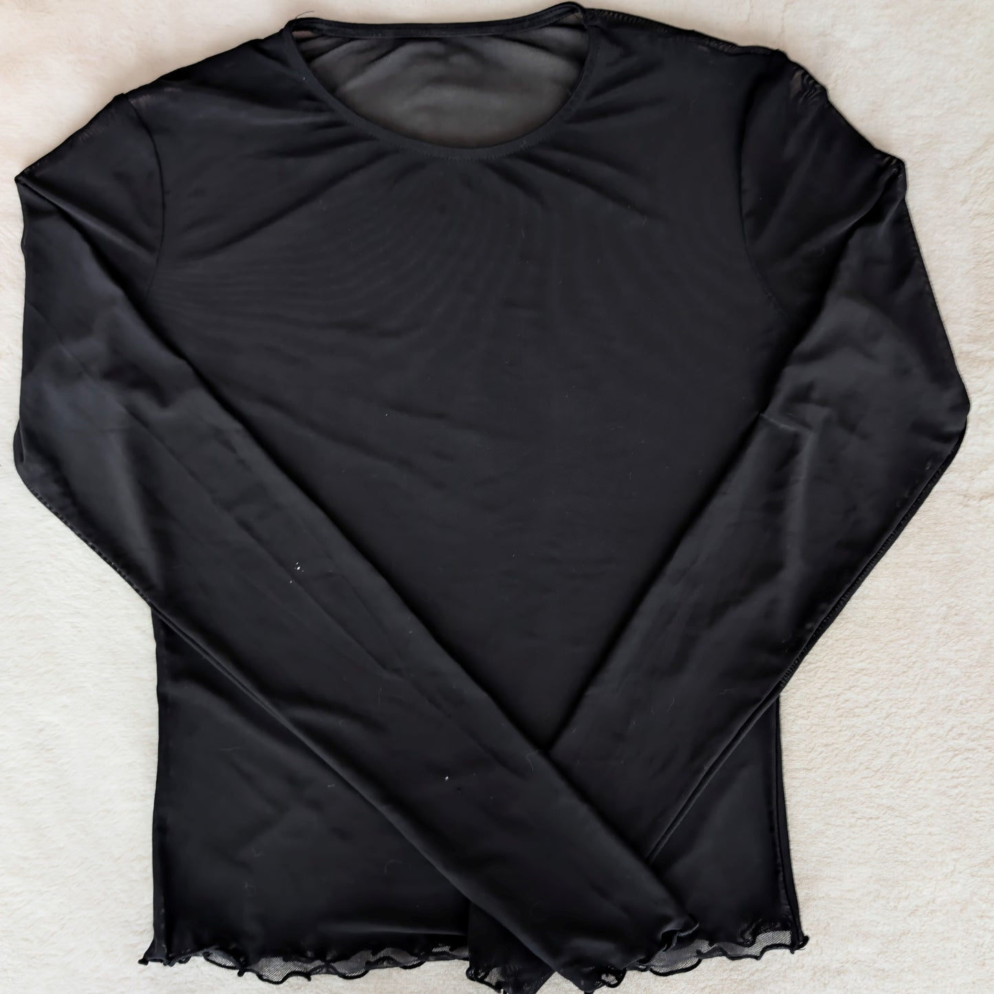 Garage Black Sheer Long Sleeve