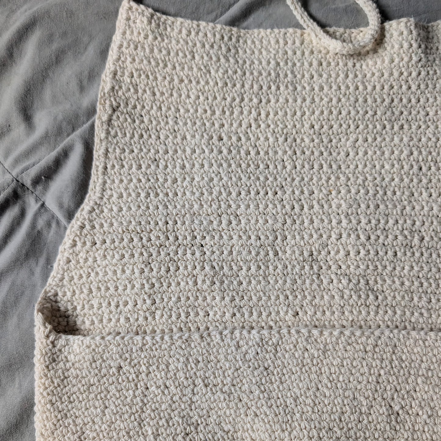Handmade Crochet Backless Apron Tank
