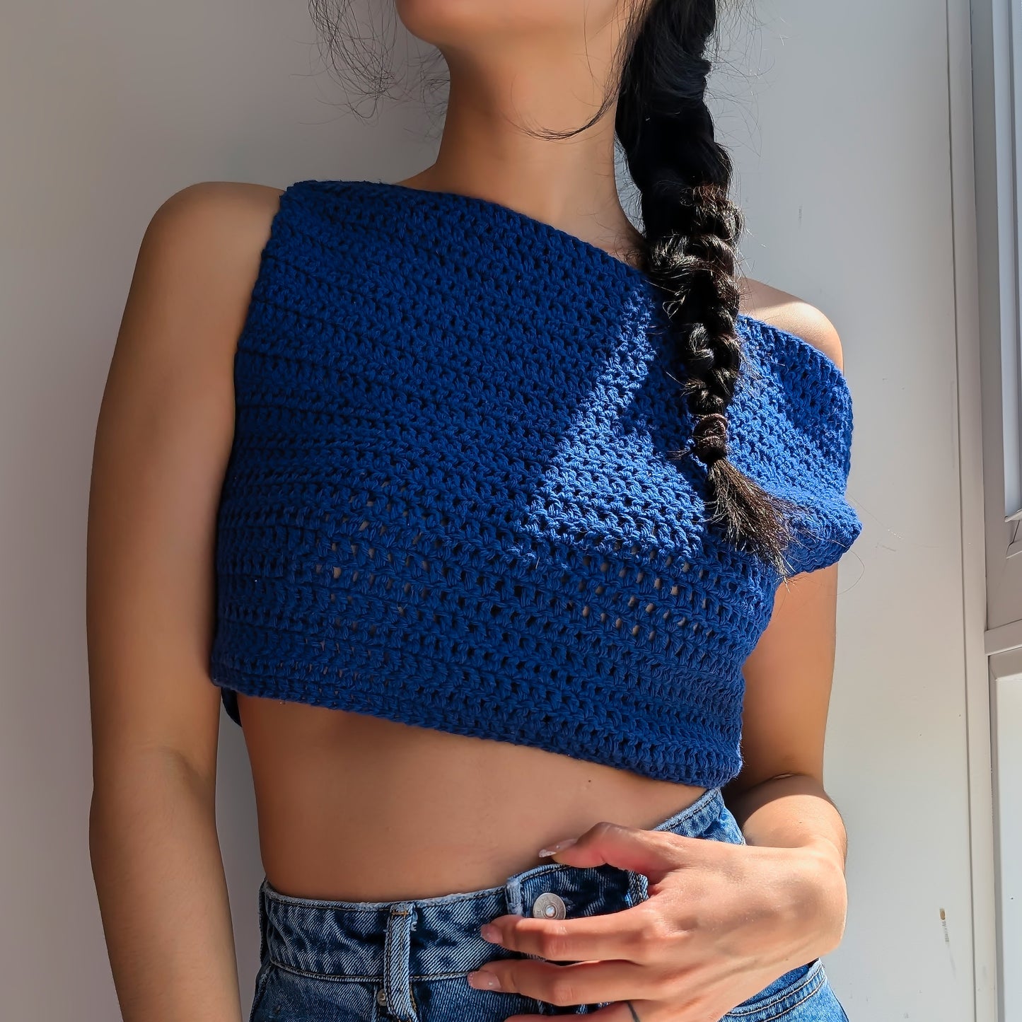 Handmade Crochet High Neck Tank Top