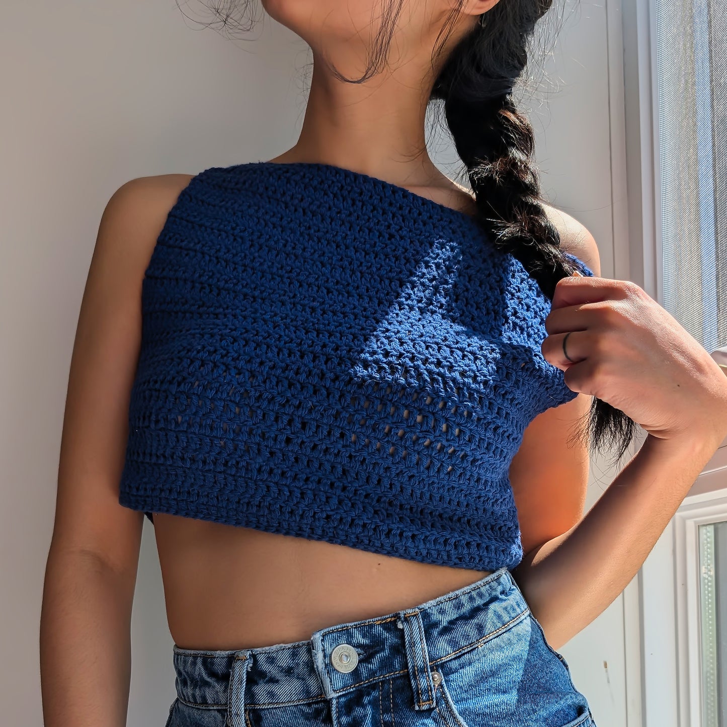 Handmade Crochet High Neck Tank Top